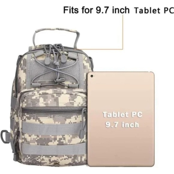 New Outdoor Tactical Bag Backpack, Camo Grey - Picture 5 of 7